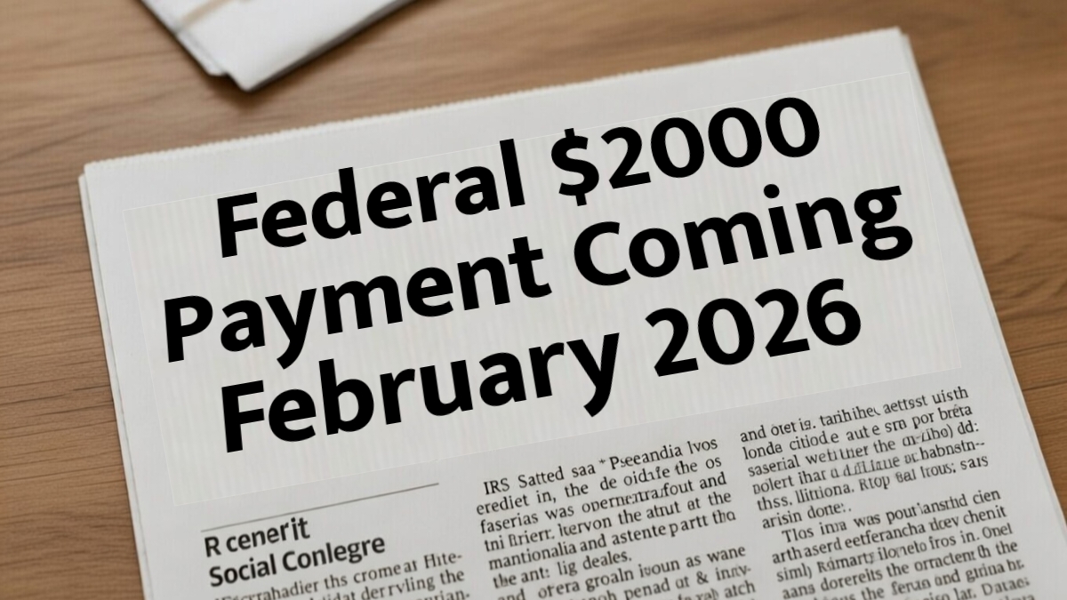 Federal $2000 Payment Coming February 2026