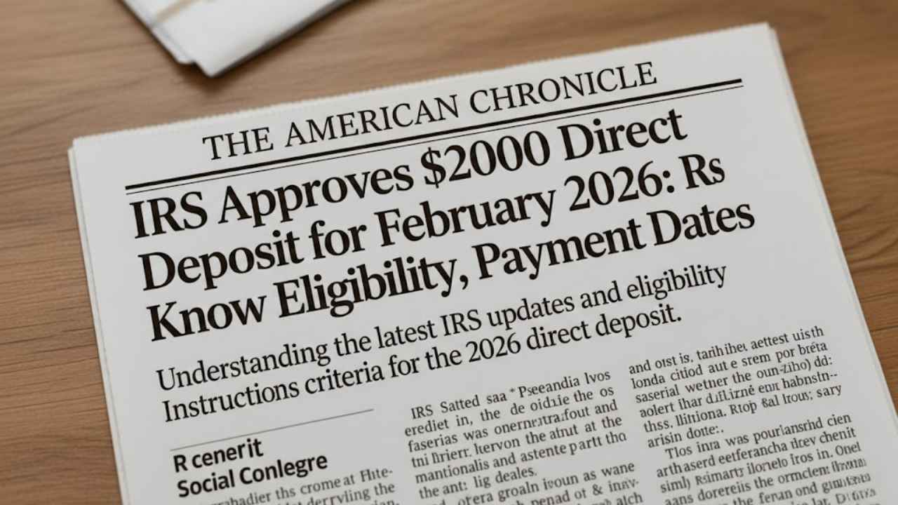 IRS Approves $2000 Direct Deposit for February 2026