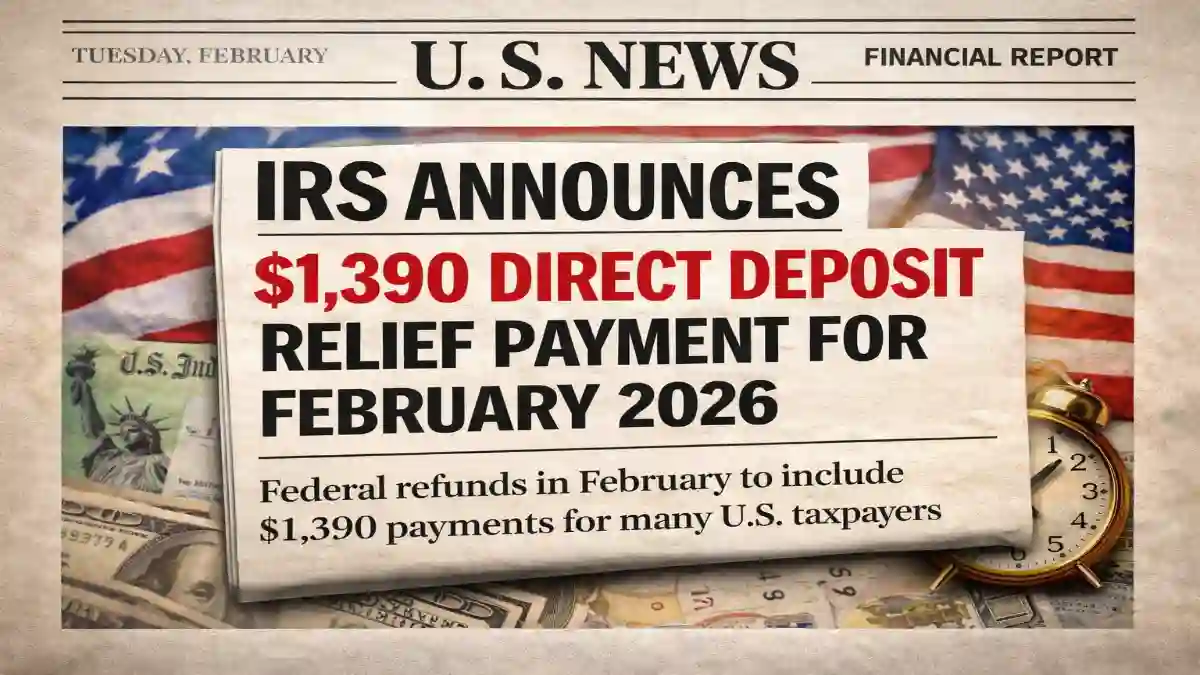 $1390 Direct Deposit Relief Payment For February 2026