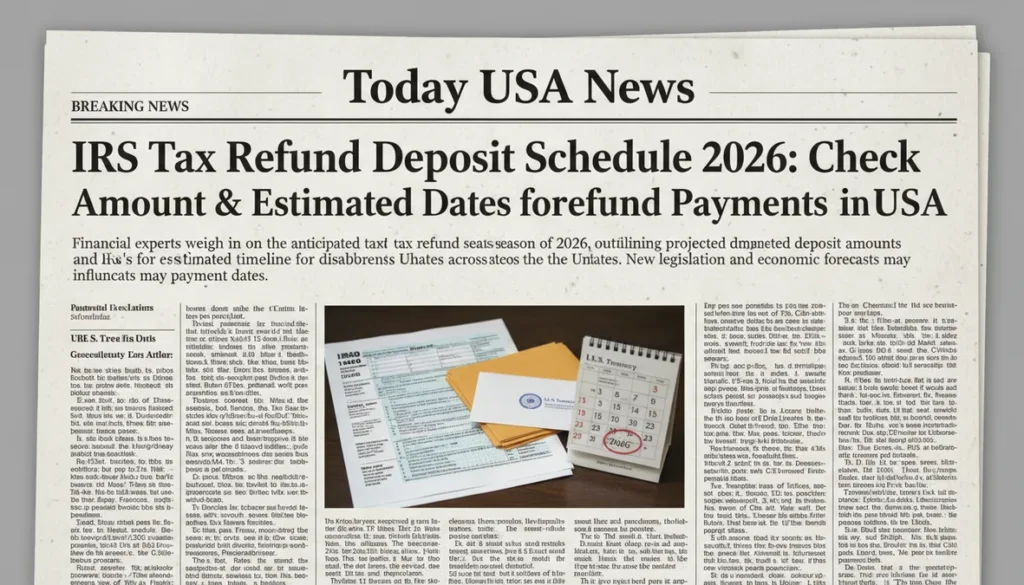 IRS Tax Refund Deposit Schedule 2026